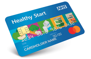 image of the healthy start NHS card