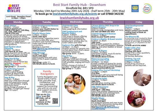 Downham Spring 2026 Timetable