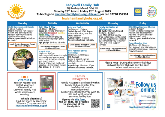 Summer 25 Timetable