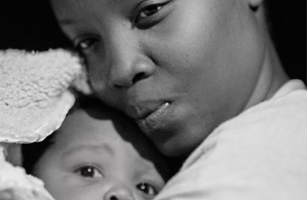 black maternal image of mum and baby