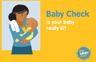 image of the Lullaby Trust baby check app