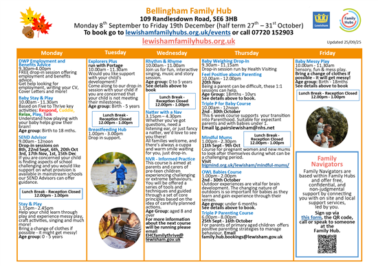 Updated Timetable 290925